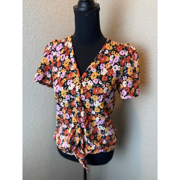 Loft Small Petite Floral Top - Picture 1 of 3
